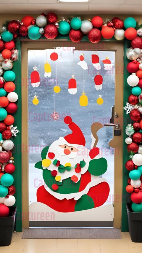 DIY Christmas Door Decorations for Preschool Holiday Cheer