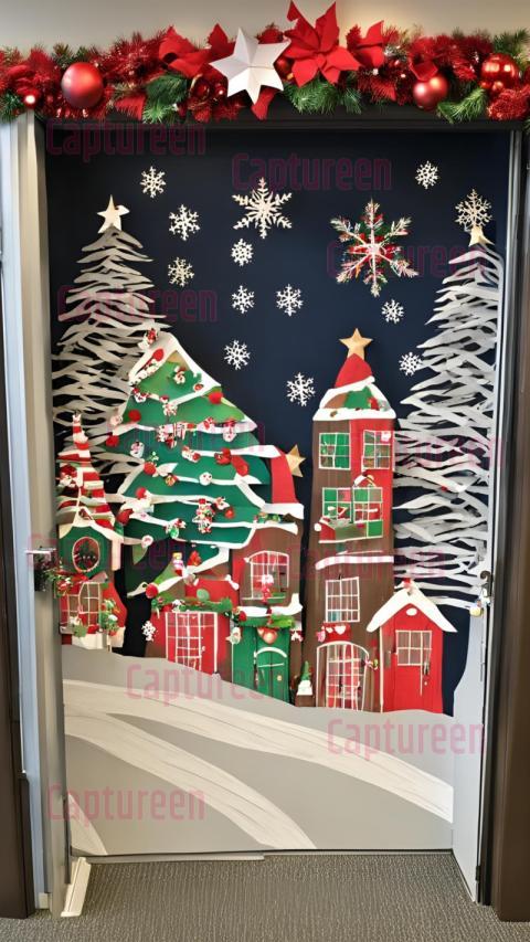 Holiday Themed Office Door Christmas Decorating Contest Ideas for Teams