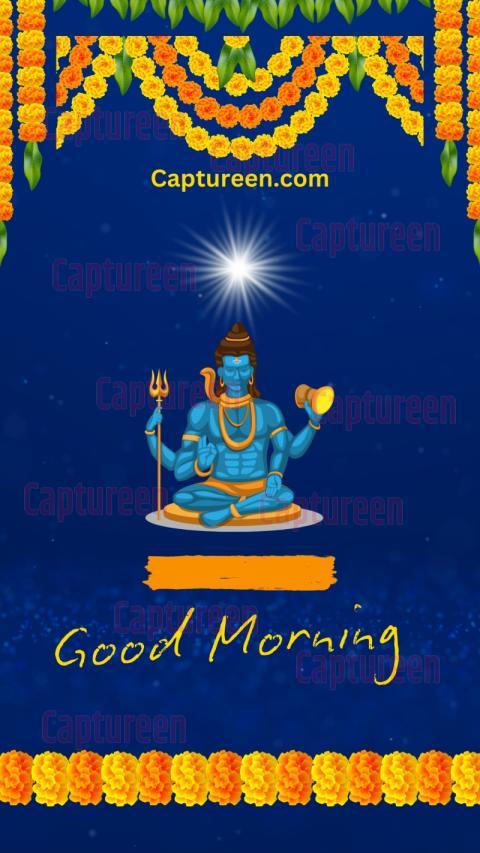 Monday good morning images with God Shiva blessings