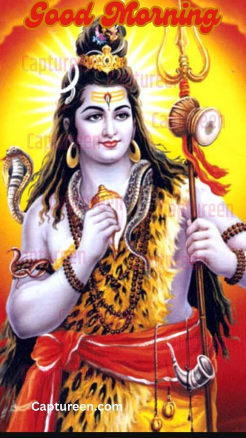 Monday good morning images with God Shiva vibes