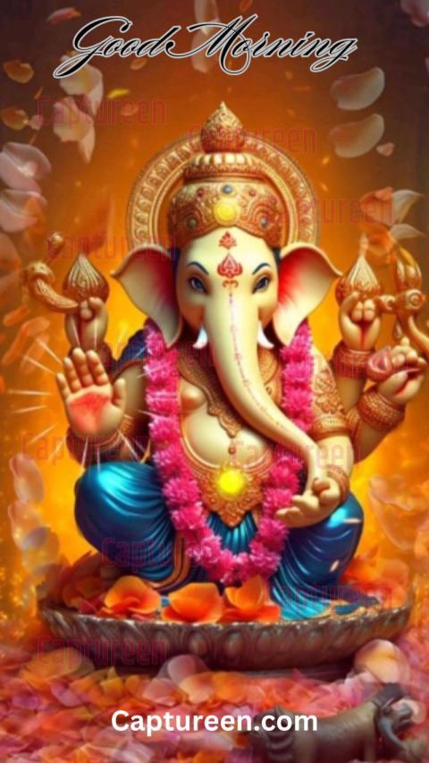 good morning images lord ganesha