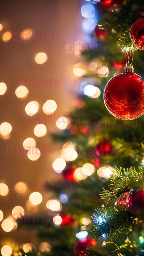 Good morning happy Thursday Christmas images with Christmas tree lights