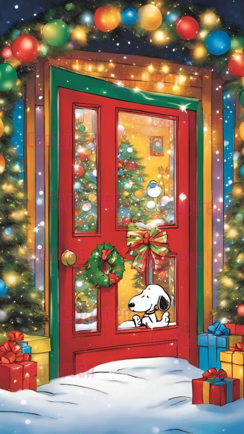 Christmas Snoopy Door Decorations  Creative Seasonal Themes