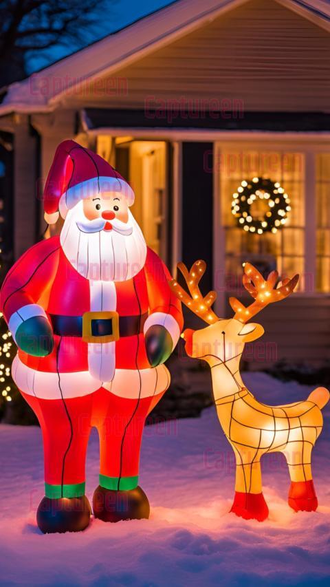 Funny Christmas Inflatable Yard Decorations  Holiday Humor for Your Lawn