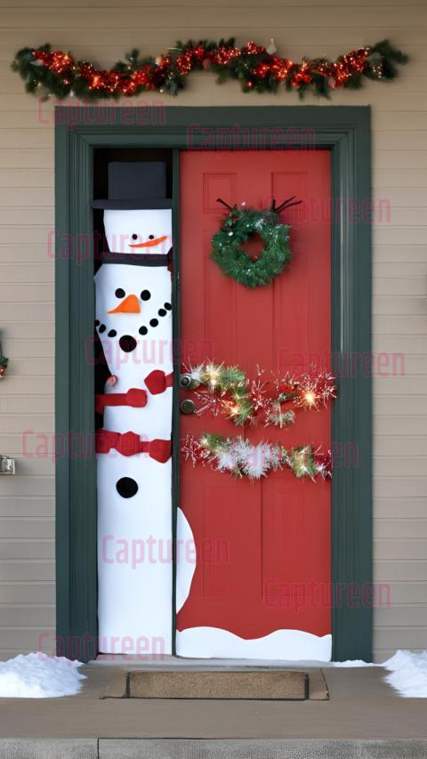 Funny Christmas Door Decorating Contest Ideas  Frosty the Doorman