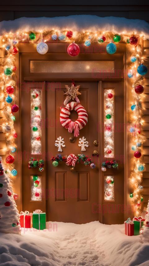 Funny Christmas Door Decorating Contest Ideas  Gingerbread House Entryway Fun