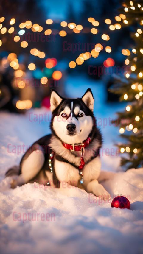 Adorable Husky Outdoor Christmas Decorations with Holiday Spirit