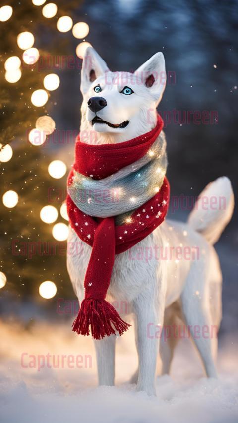 Creative Husky Outdoor Christmas Decorations Featuring Snowy Scenes