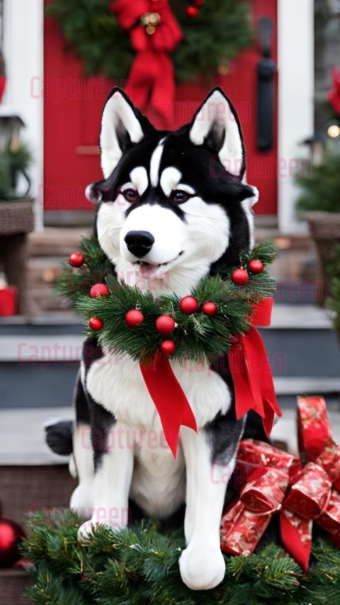 Elegant Husky Outdoor Christmas Decorations for a Festive Touch