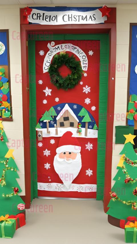 Classroom Christmas Door Decorating Contest Ideas with Festive Themes