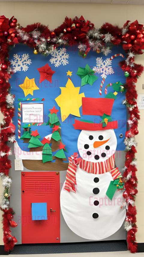 Creative Classroom Christmas Door Decorating Contest Ideas Featuring Santa