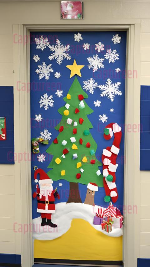 Whimsical Classroom Christmas Door Decorating Contest Ideas for Kids