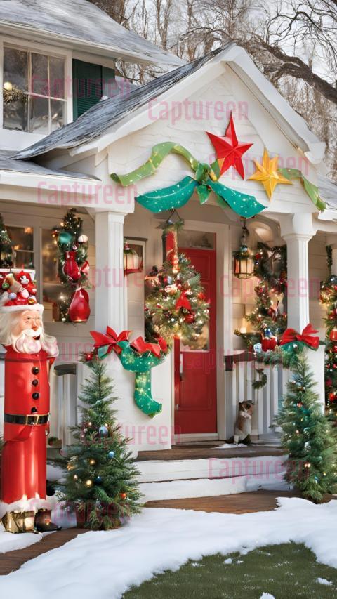 Whimsical Vintage Plastic Outdoor Christmas Decorations for a Retro Look