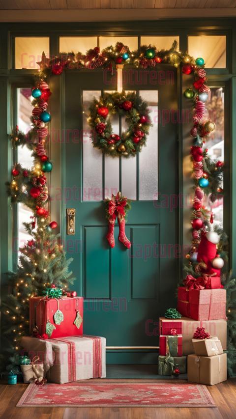 Creative Christmas Door Decorations for the Classroom Featuring Santa