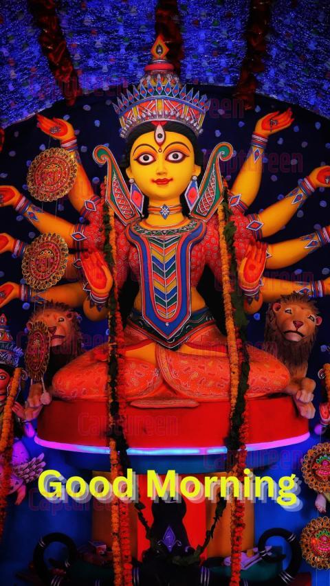 Creative Good Morning Images Durga Maa Featuring Vibrant Designs