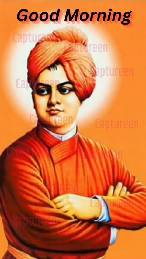 Good Morning Images Swami Vivekananda with Motivational Quotes