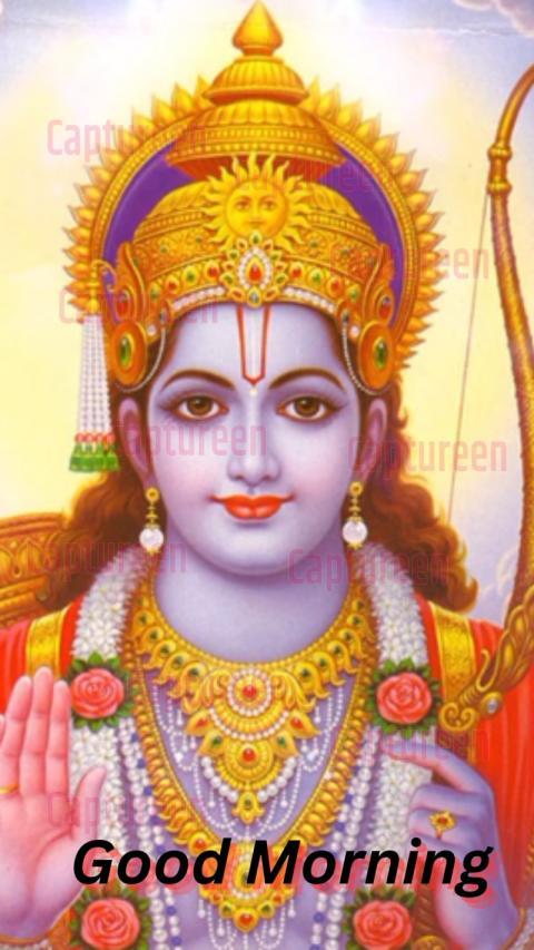 Serene Ram Navami Good Morning Image with Festive Decorations