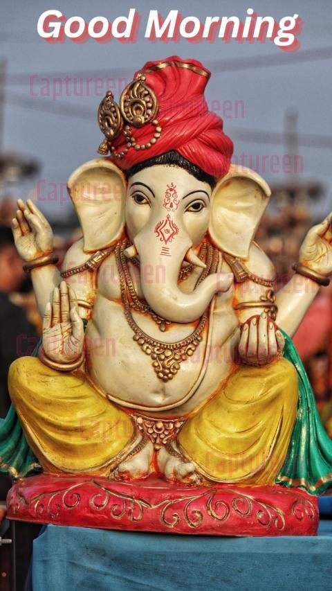 Bright and Beautiful Good Morning Ganesh Images HD