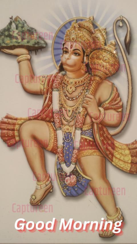 Good Morning Jai Hanuman Image with Divine Blessings