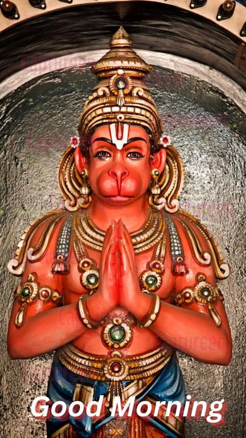 Spiritual Good Morning Jai Hanuman Image with Devotion