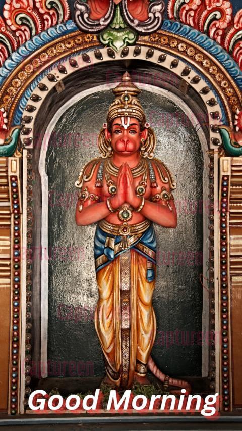 Vibrant Good Morning Jai Hanuman Image for a Positive Start