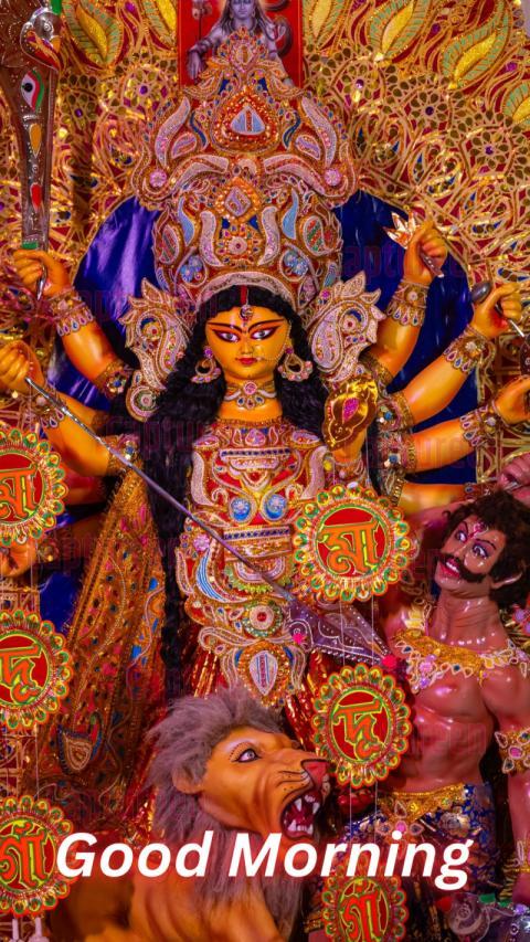 Inspirational Durga Devi Good Morning Images with Blessings