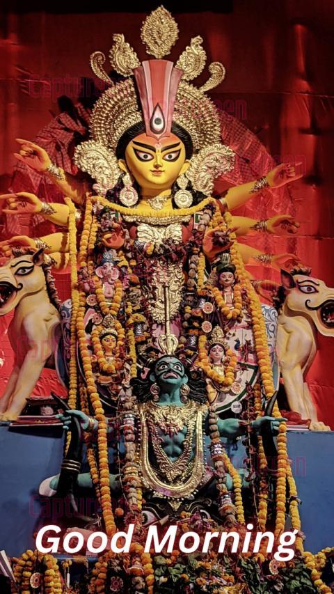 Peaceful Durga Devi Good Morning Images with Devotional Vibes