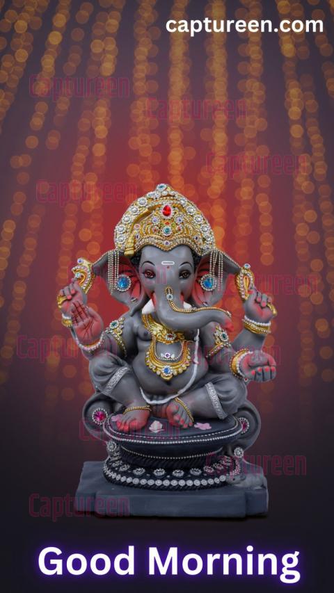 Good Morning Images with Lord Ganesha Blessings