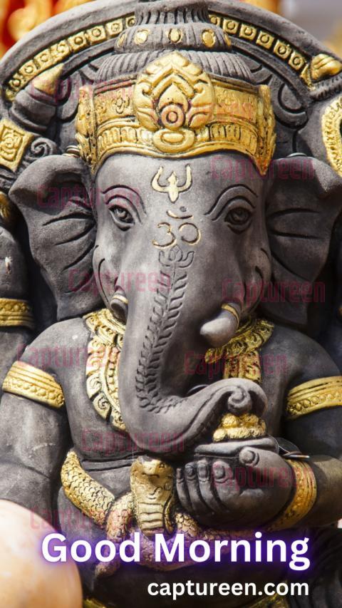 Good Morning Images with Lord Ganesha Prayers