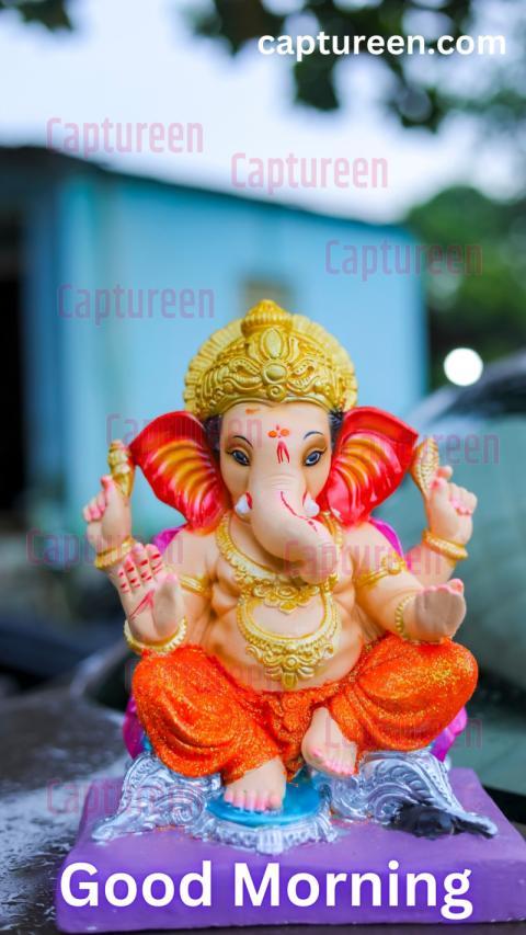 Good Morning Images with Lord Ganesha Wishes