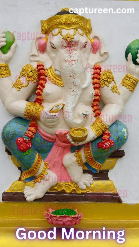 Good Morning Image Ganesh Ji Blessings