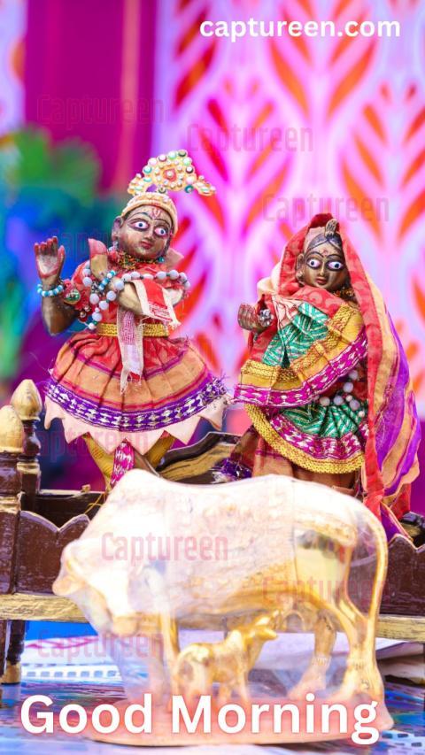 Radhe Krishna Good Morning Image Greetings