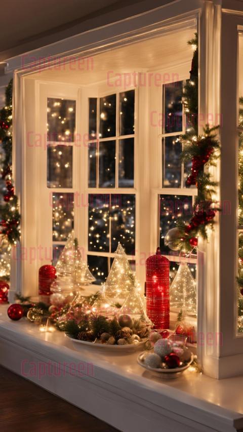 Magical Bay Window Christmas Decorations for a Warm Holiday Vibe