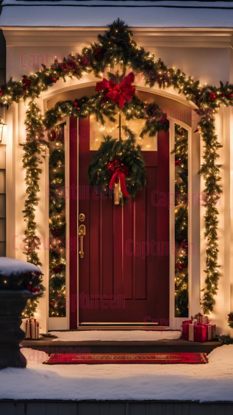 Charming and Elegant Front Door Christmas Decorations for the Season