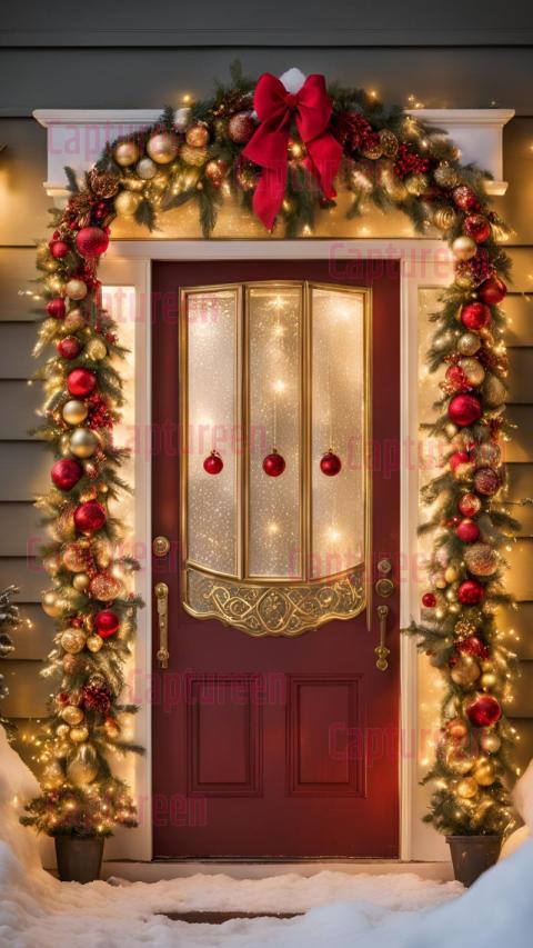 Elegant Front Door Christmas Decorations for a Festive Welcome