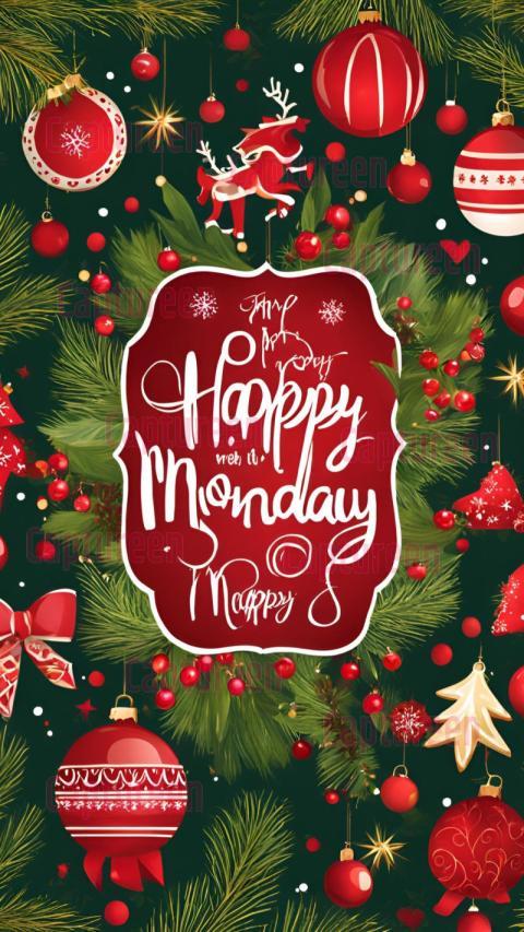 Vibrant Happy Monday Christmas Images for a Merry Start