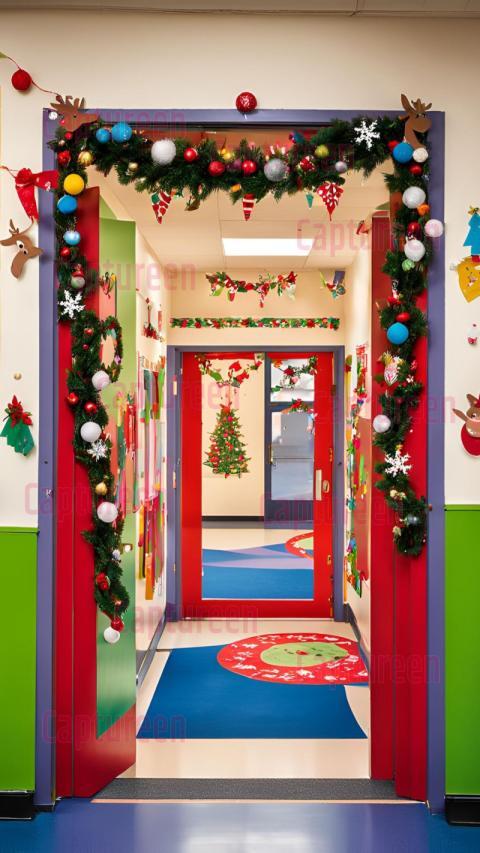 Adorable Preschool Christmas Door Decorations for the Holiday Season