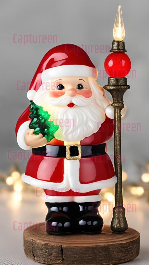 Classic Vintage Light Up Santa Claus for Holiday Charm