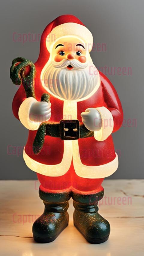 Collectible Vintage Light Up Santa Claus for Nostalgic Decor