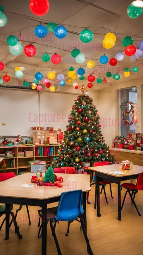 Bright and Fun Christmas Door Decorations for a Festive Classroom