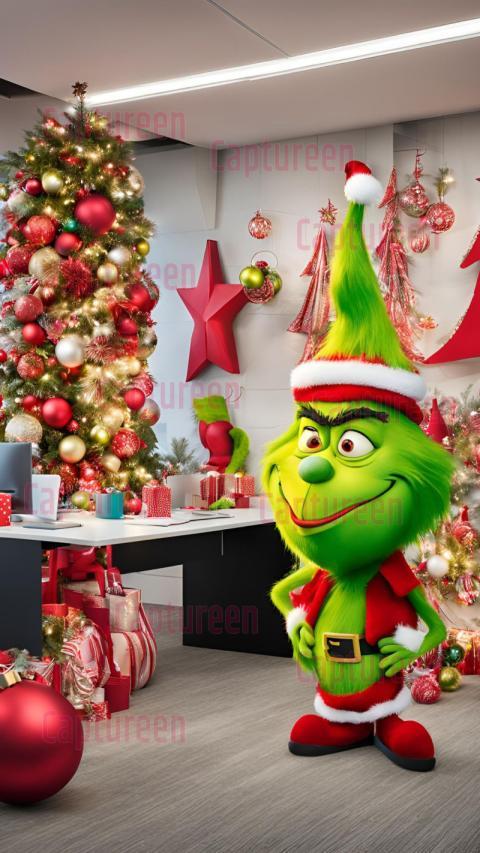 Whimsical Grinch Christmas Decorations for Office Celebrations