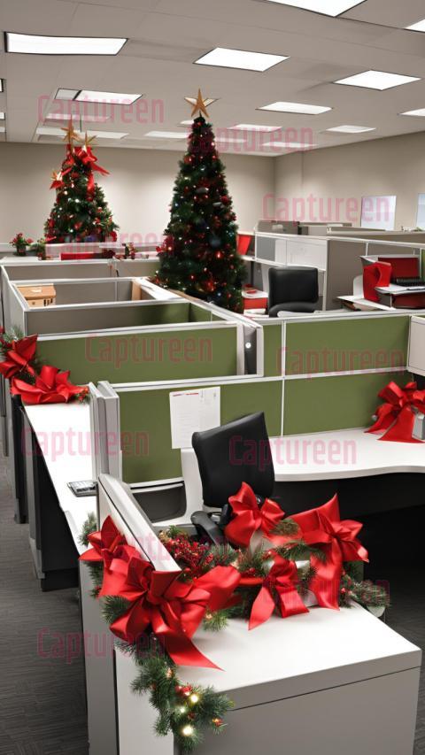 Stylish Office Cubicle Christmas Decorating Ideas for a Magical Touch