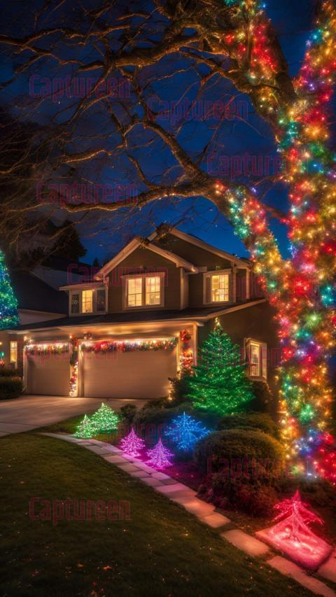 Bright and Festive Prismatic Outdoor Christmas Decorations for the Season