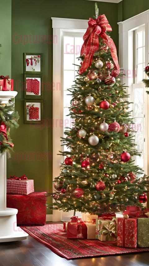 Festive Skinny Christmas Tree Decorating Ideas for a Tall Statement