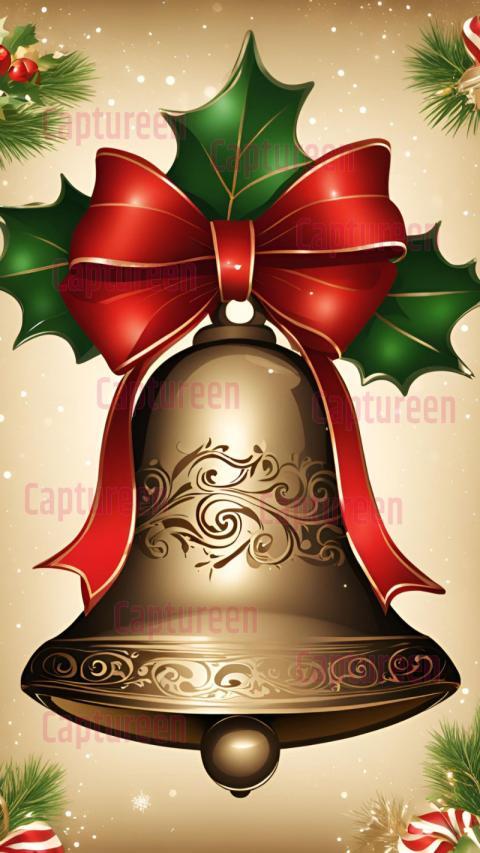 Classic Christmas Bell Outline Images with Festive Charm