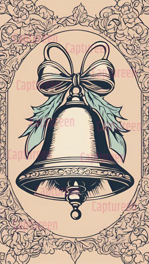 Elegant Christmas Bell Outline Images for Holiday Crafts