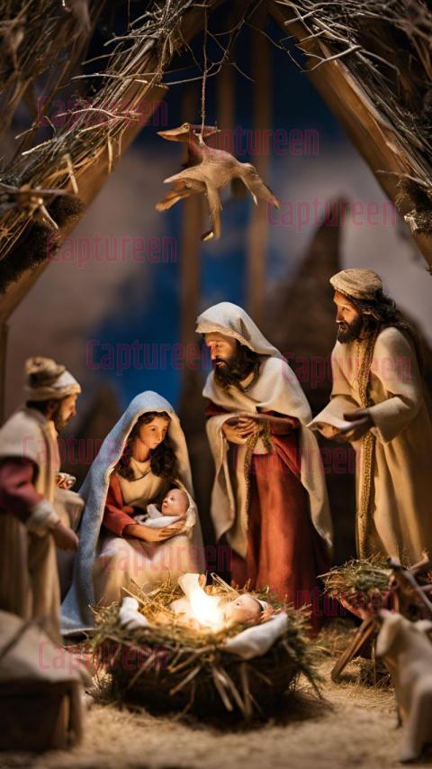 Classic Christmas Crib Images HD with Holiday Charm