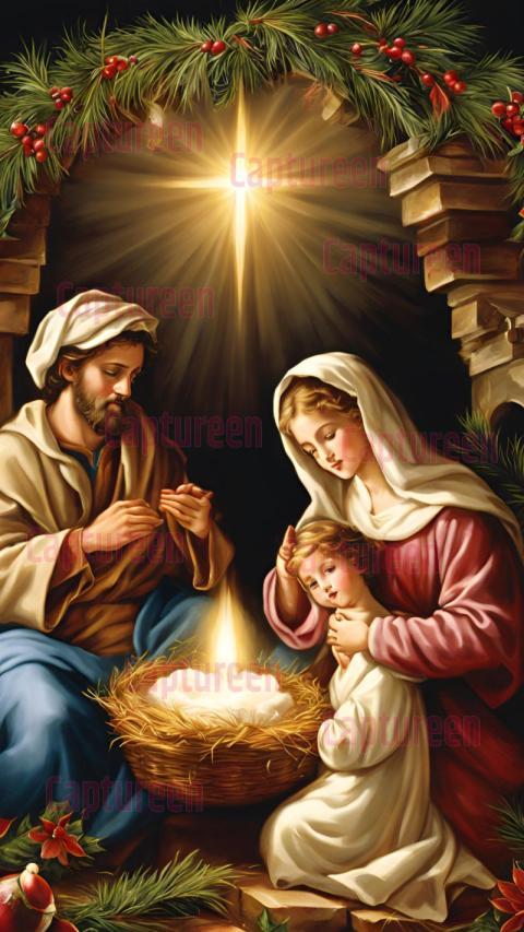 Classic Christmas Holy Family Images HD with Peaceful Vibes