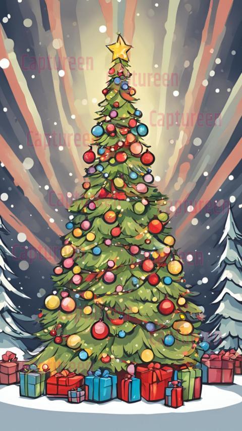 Adorable Christmas Tree Cartoon Image for Holiday Fun