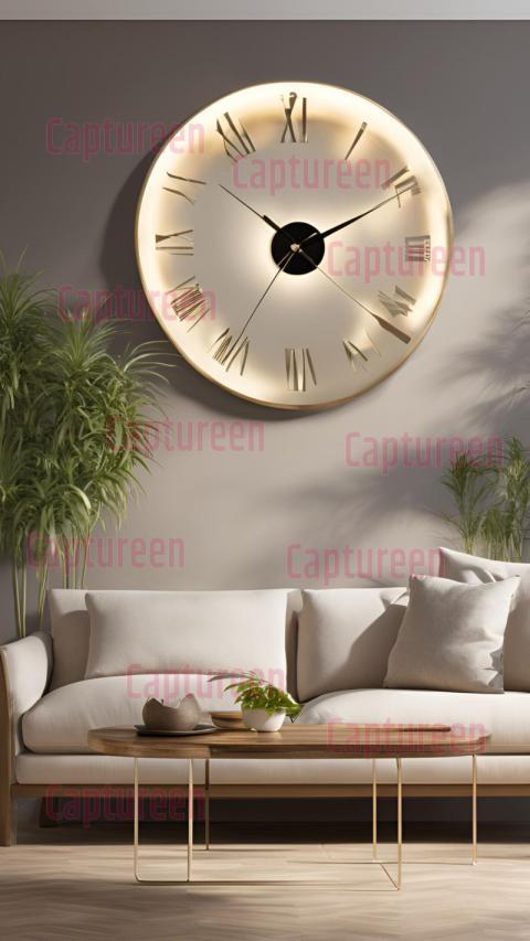 Modern Digital Wall Clock with God Photo for Peaceful Ambience